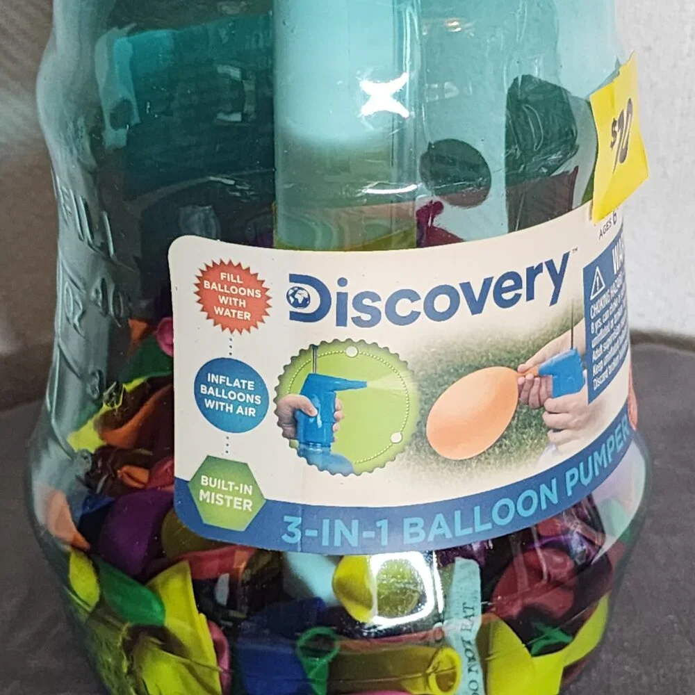 Discovery Teal 3-in-1 Inflate Air Fill Water Mister Balloon Pumper 250 Balloons - Picture 4 of 16